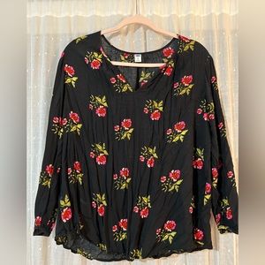 XL, black Flowy dress, Old Navy